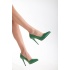 Kadın Stiletto  İnce Yüksek Topuklu Ayakkabı mint yeşil