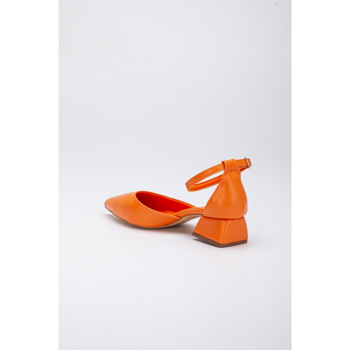 Kadın 3 cm Topuklu Günlük Yazlık Ayakkabı Turuncu