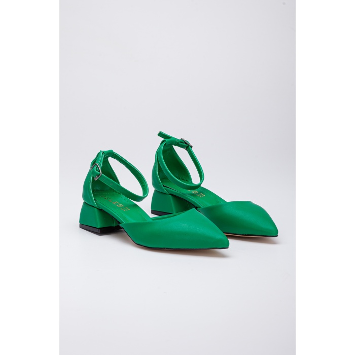 Kadın 3 cm Topuklu Günlük Yazlık Ayakkabı Yeşil