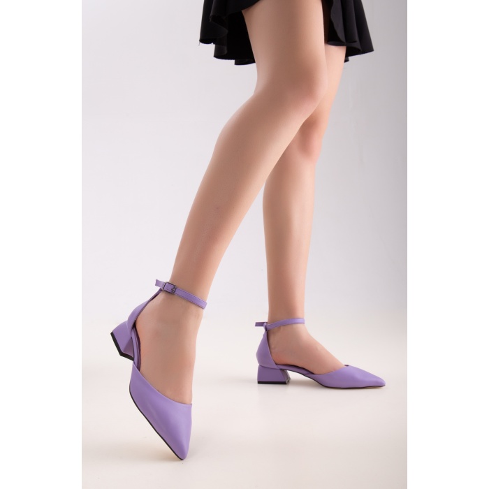 Kadın 3 cm Topuklu Günlük Yazlık Ayakkabı lila