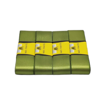 Saten Kurdele 4 cm Zeytin Yeşili 4x10 m