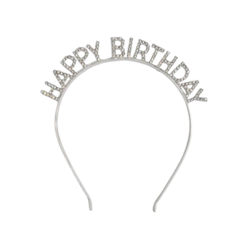 Happy Birthday Metal Taşlı Taç Gümüş GMS-3520B