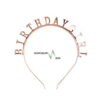 Birthday Girl Metal Taç Rose Gold GMS-3533C