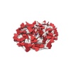 Ahşap Mini Mandal Beyaz Üzeri Kırmızı Kalpli 2.5 cm 100lü GMS-3010