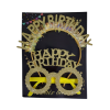 Happy Birthday Taç Gözlük Set Simli Altın GMS-3514A