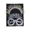 Happy Birthday Taç Gözlük Set Simli Gümüş GMS-3514B