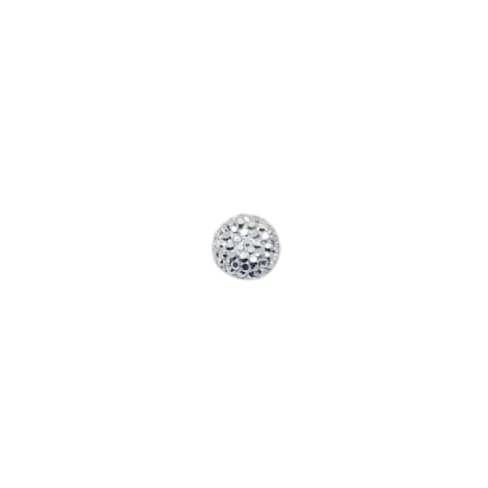 Polyester Yuvarlak Gümüş Süs 1 cm 100lü GMS-3231