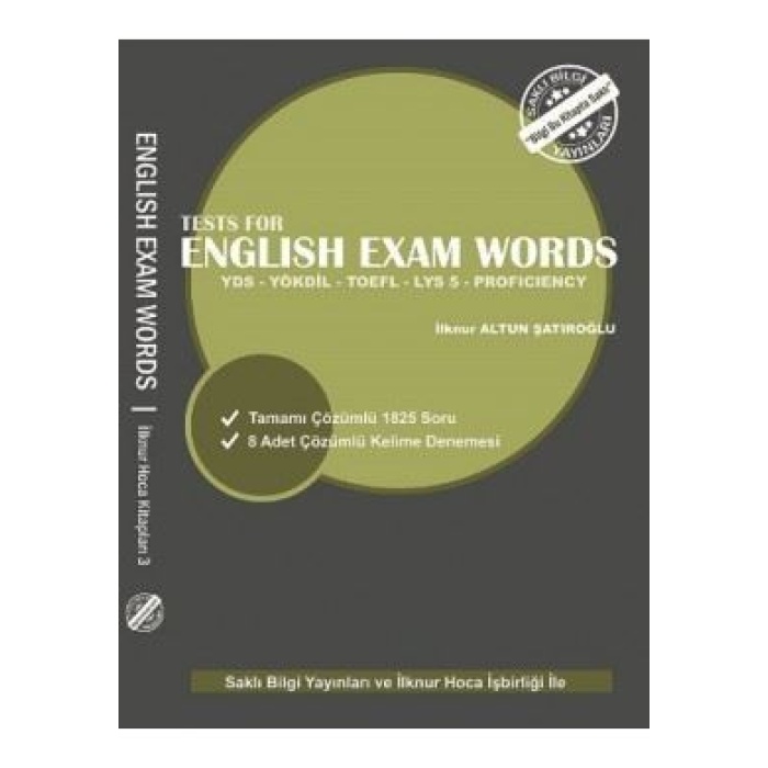 TESTS FOR ENGLİSH EXAM WORDS