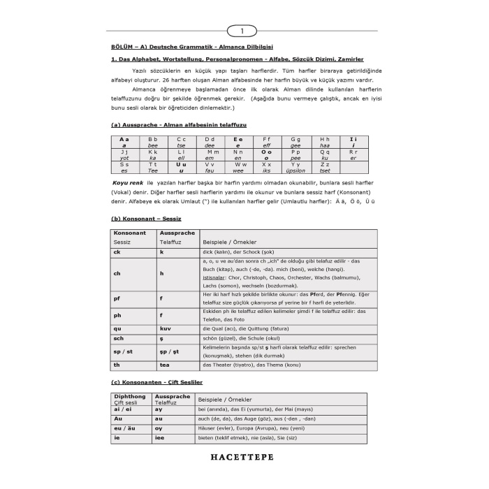 TEMEL ALMANCA A1