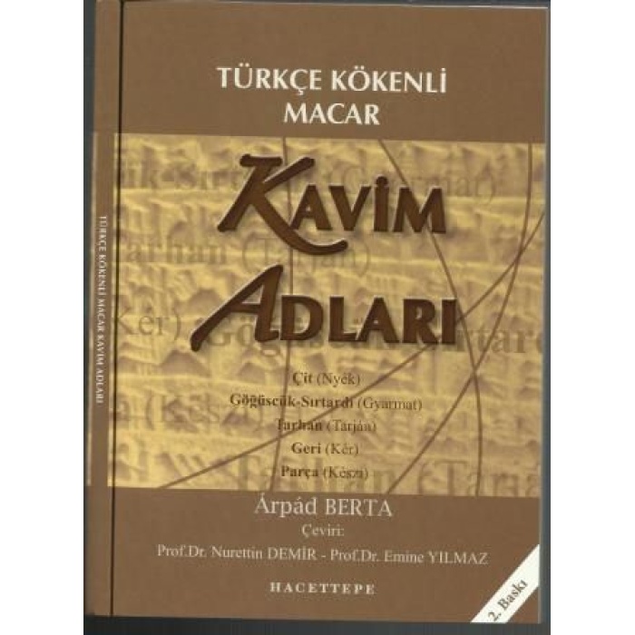 TÜRKÇE KÖKENLİ MACAR KAVİM ADLARI