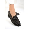Hco Taşlı Şık Kadın Loafer Ayakkabı