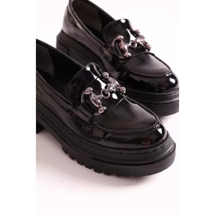 Hco Metal Tokalı Kadın Oxford Ayakkabı
