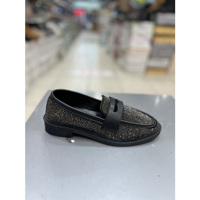 Hco Taşlı Şık Kadın Loafer Ayakkabı