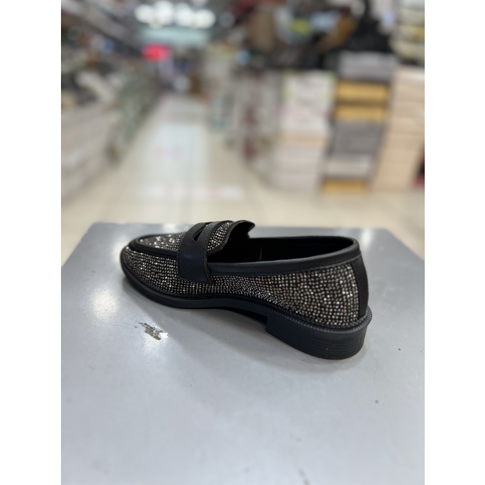 Hco Taşlı Şık Kadın Loafer Ayakkabı