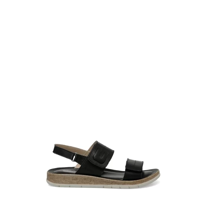 Polaris 166241 Kadın Düz Hakiki Deri Comfort Sandalet