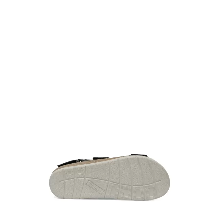 Polaris 166241 Kadın Düz Hakiki Deri Comfort Sandalet