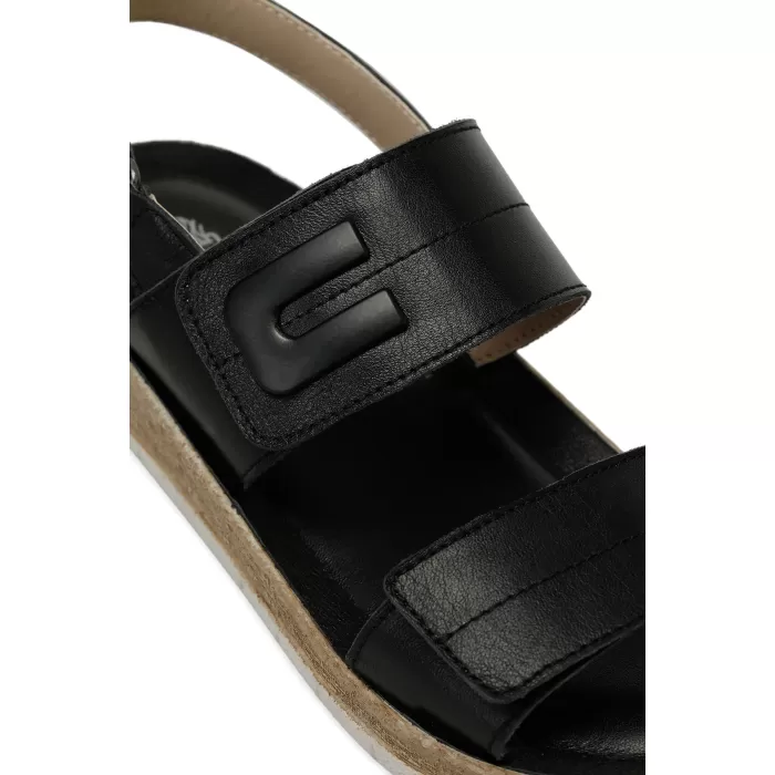 Polaris 166241 Kadın Düz Hakiki Deri Comfort Sandalet