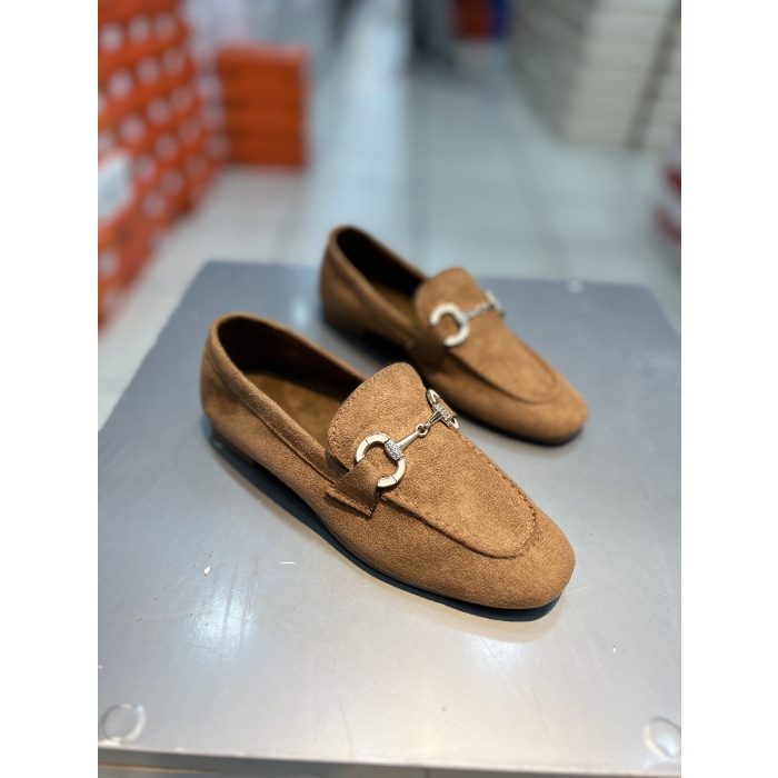 Serrace Küt Kalıp Kadın  Loafer Babet