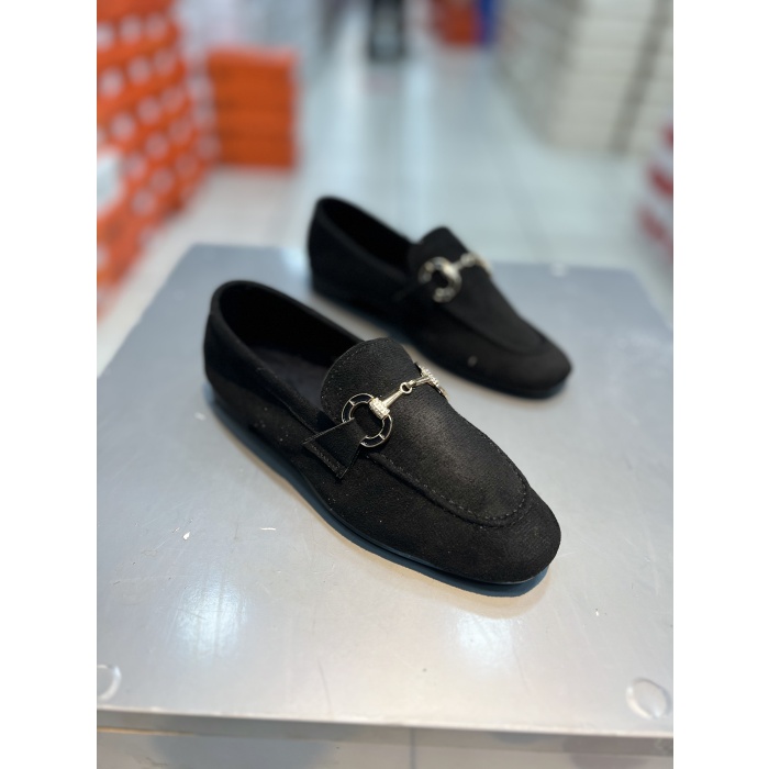 Serrace Küt Kalıp Kadın  Loafer Babet