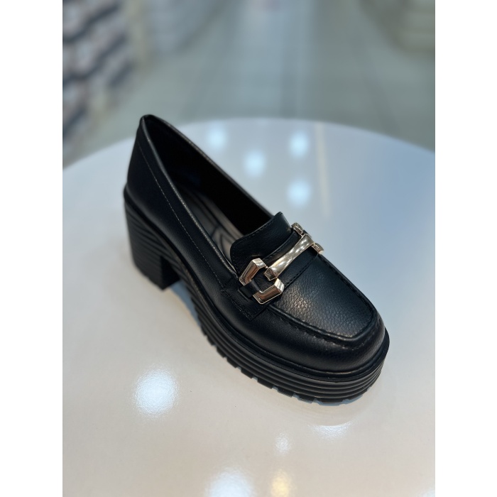 Hco Topuklu Tokalı Kadın Loafer Ayakkabı