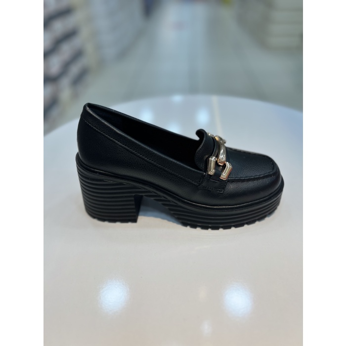 Hco Topuklu Tokalı Kadın Loafer Ayakkabı