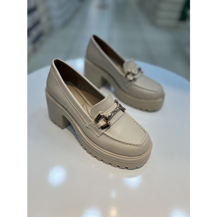 Hco Topuklu Tokalı Kadın Loafer Ayakkabı