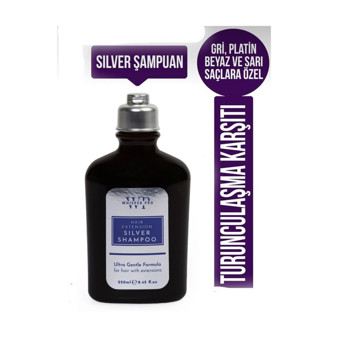 Whisper Pro Silver Boyalı Saçlara Özel Renk Koruyucu Mor Şampuan 250 Ml
