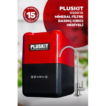 PLUSKİT 8 Litre 15 Aşama Mineralli 75 GPD Su Arıtma Cihazı KS0010