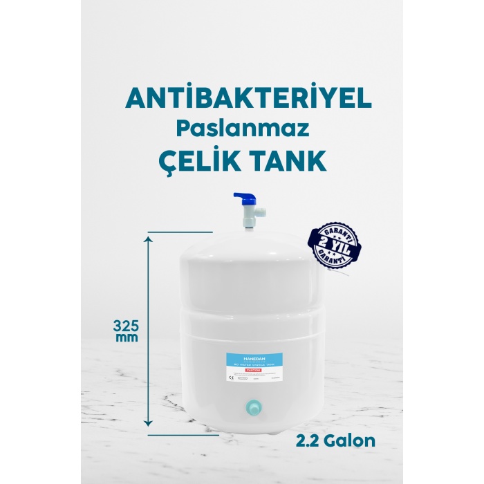 AphRO 6 Filtreli Standart Membranlı 9 Litre Çelik Tanklı Açık Kasa Su Arıtma Cihazı - 0024