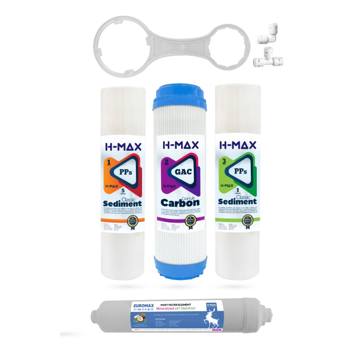 H-max  Açık Kasa Su Arıtma 4lü Filtre Seti - 0034