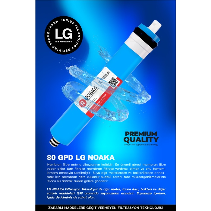 H-Max LG Noaka Membranlı Kapalı Kasa Su Arıtma Cihazı 7li Filtre Seti - 0061
