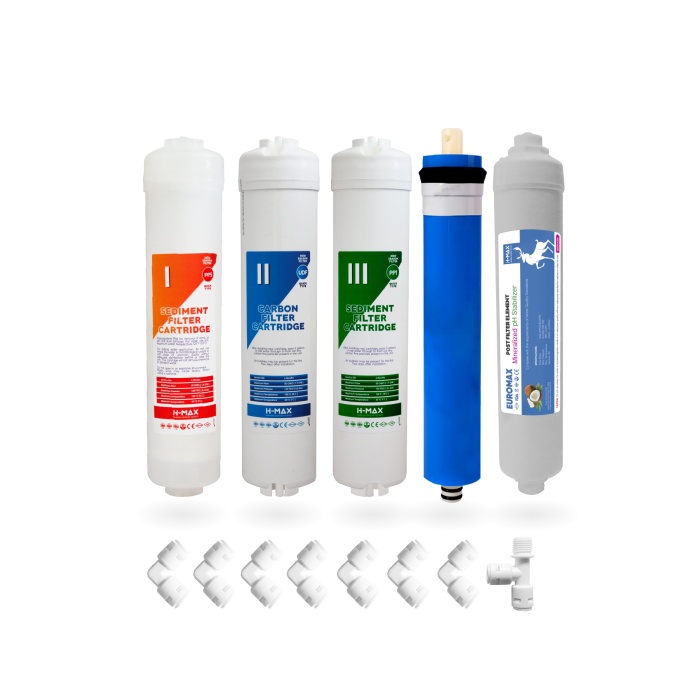 Quick Type 5li Filtre Seti 75 Gpd Membranlı Kapalı Kasa Su Arıtma Cihazları Uyumlu - 0068