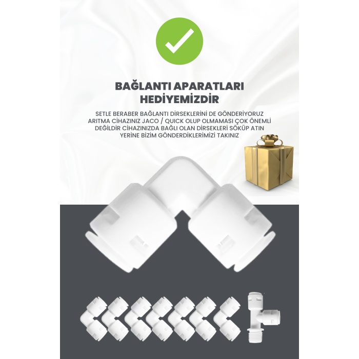 Quick Type 5li Filtre Seti LG Noaka Membranlı Kapalı Kasa Su Arıtma Cihazları Uyumlu - 0069