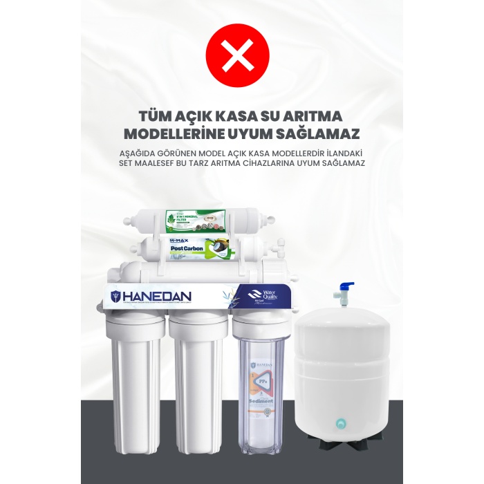 Quick Type 7li Filtre Seti LG Noaka Membranlı Kapalı Kasa Su Arıtma Cihazları Uyumlu - 0075