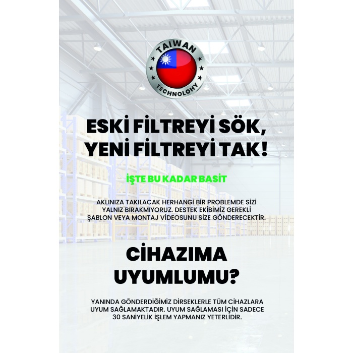 Taiwan Type 6lı Filtre Seti 75 Gpd Membranlı Kapalı Kasa Su Arıtma Cihazları Uyumlu - 0085