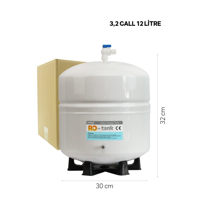 12 Litre Metal Anti-bakteriyel 3.2 Galon Su Arıtma Cihazı Tankı - 0095