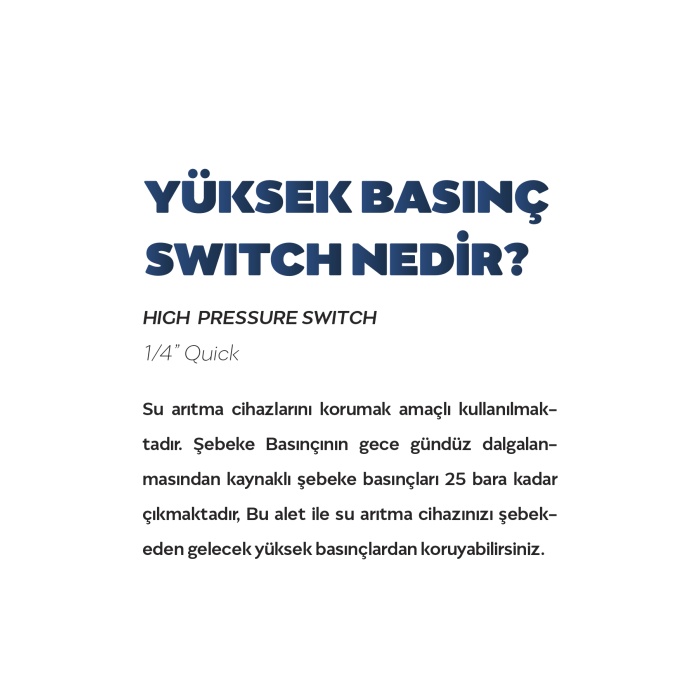 Su Arıtma Cihazları İçin Quick Girişli Yüksek Basınç Sivici - 0101