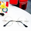 Yuvarlak Model Gözlük - Yeni Trend Gold Altın