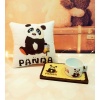 Sevimli Panda Yastık Ve Kupalı Notluk Özel Hediye Seti