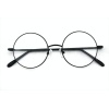 Yuvarlak Model Gözlük - Yeni Trend Siyah Black