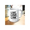 Live Love Law Hukuk Baskılı Kupa Hediyelik Set Arkadaşa Hediye