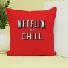 Netflix and ChillTasarımlı Baskılı Dekoratif Yastık Hediye