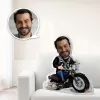 Kişiye Özel Motorcu Erkek Tasarımlı Şekilli Yastık