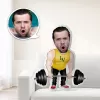 Kişiye Özel Halterci Sporcu Tasarımlı Şekilli Yastık