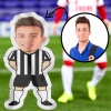 Kişiye Özel Futbolcu Bebek Tasarımlı Şekilli Yastık