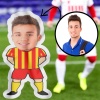Kişiye Özel Futbolcu Bebek Tasarımlı Şekilli Yastık