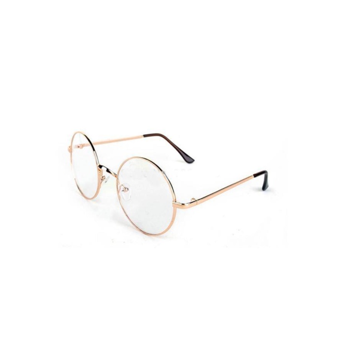 Yuvarlak Model Gözlük - Yeni Trend Gold Altın