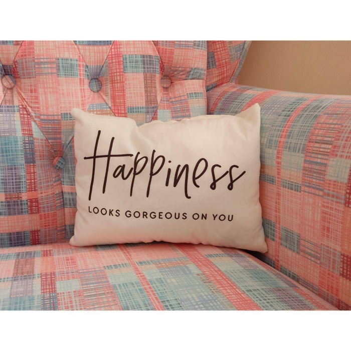 Happiness Mutluluk Tasarımlı Yastık