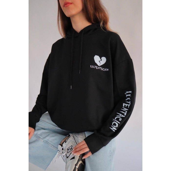 Xxxtentacion Siyah Kapüşonlu Sweatshirt