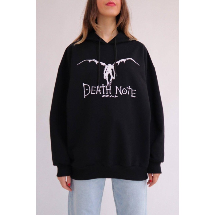 Anime Death Note Siyah Kapüşonlu Sweatshirt